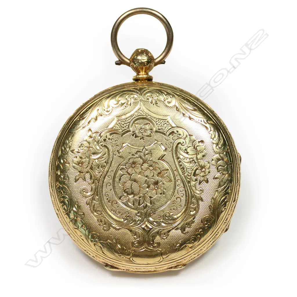 A Victorian 18ct yellow gold gent's open face pocket watch, Image 1++