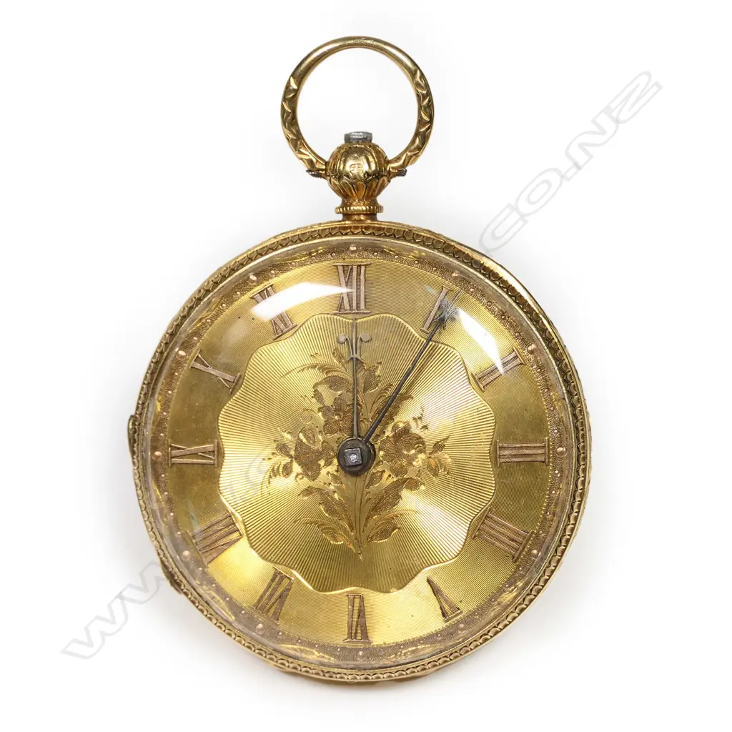 A Victorian 18ct yellow gold gentleman's open face pocket watch, Image 1++