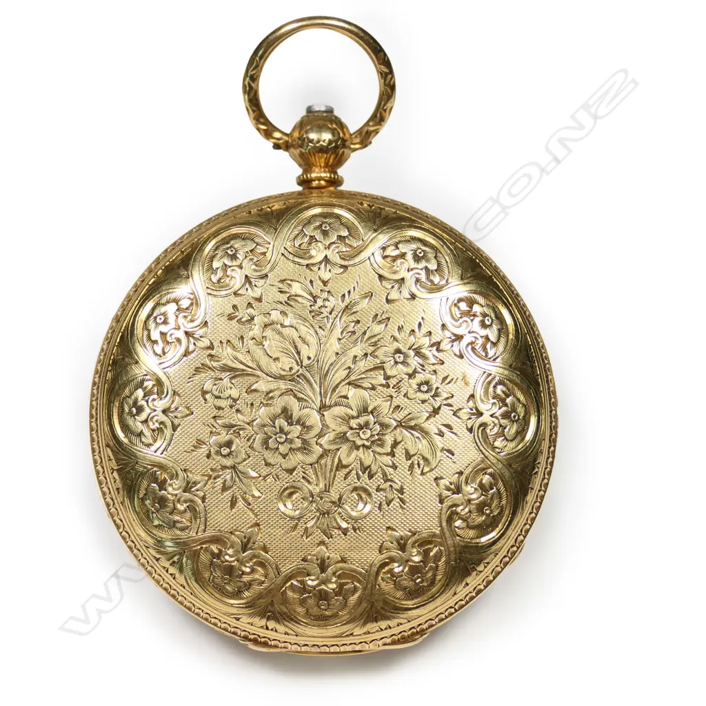 A Victorian 18ct yellow gold gentleman's open face pocket watch, Image 1++