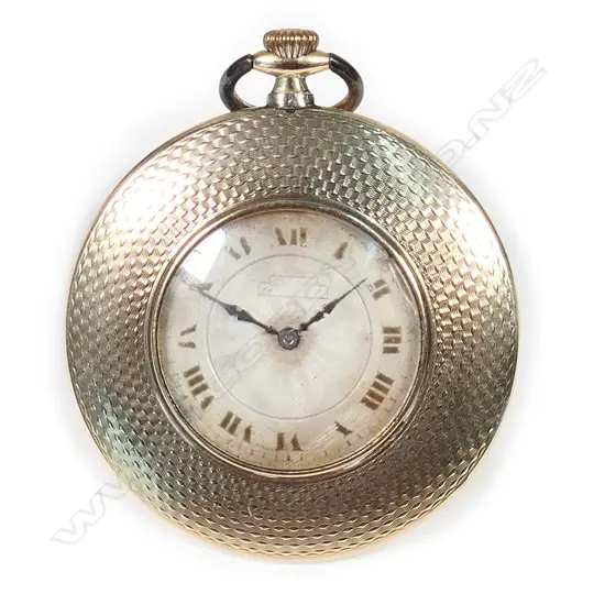 A vintage Rolex 9ct gold cased half hunter pocket watch,
