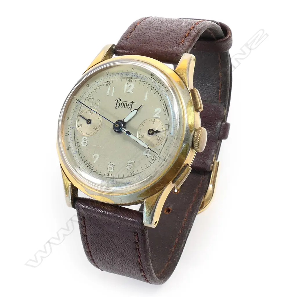 A Bovet & Freres & Co. Swiss chronograph wristwatch, c.1950, Image 1++