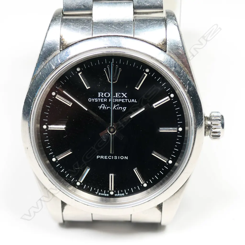A vintage Rolex Air King wristwatch, ref 14000, with box and papers, Image 1++
