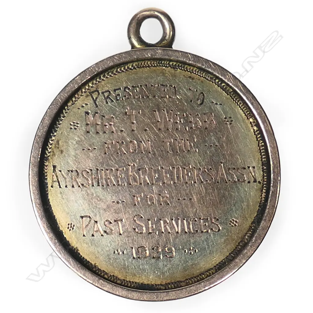 A 9ct rose gold 1929 Ayrshire Breeders Assoc. gold medal Image 1++