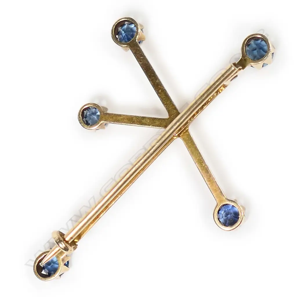 An early 20thC 15ct yellow gold Southern Cross brooch, Image 1++