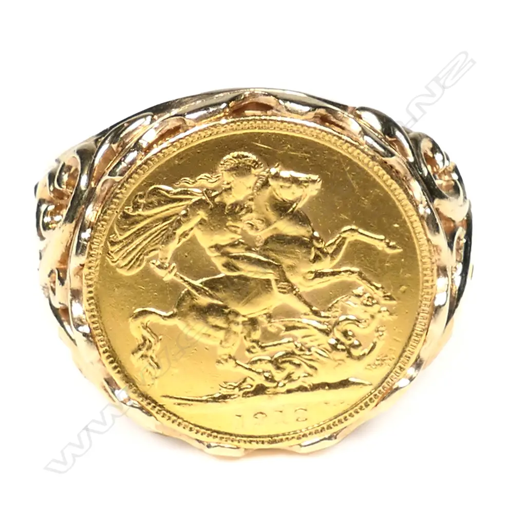 A 1912 full sovereign ring, Image 1++