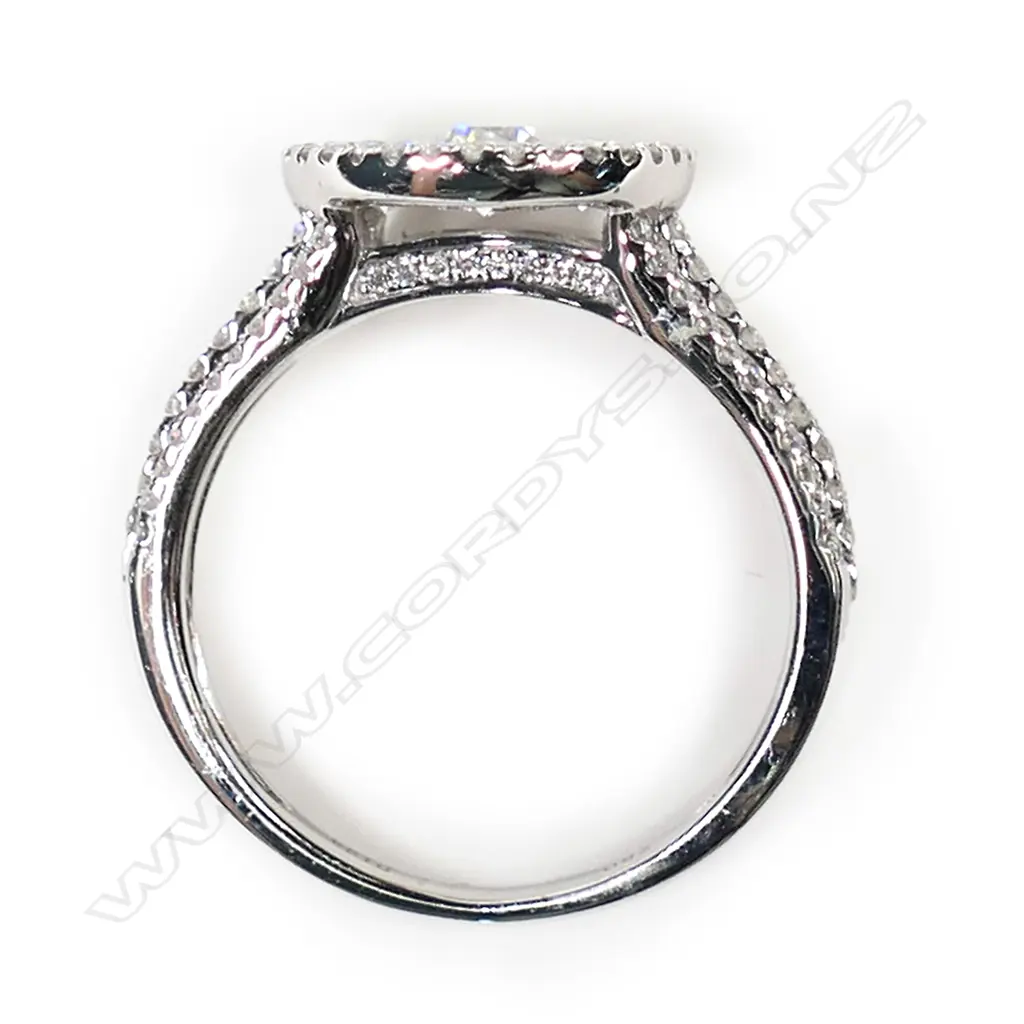 An 18ct white gold and diamond dress ring, Image 1++