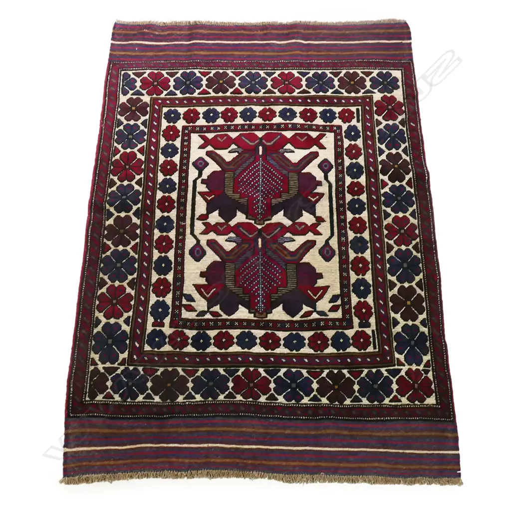 A hand knotted Afghan Berjusta rug, Image 1++