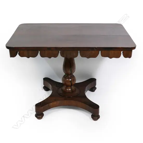 A small Regency mahogany low side table,