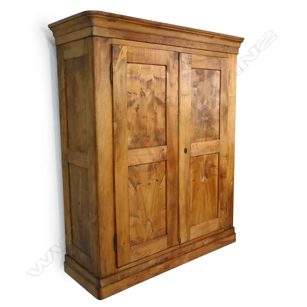 A 19thC French fruitwood  country armoire, Image 1++
