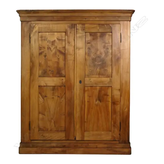 A 19thC French fruitwood  country armoire,