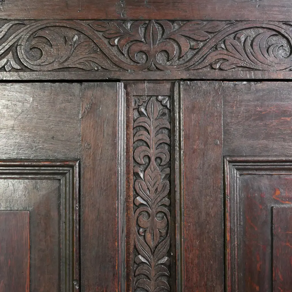 A 19thC French oak country armoire, Image 1++
