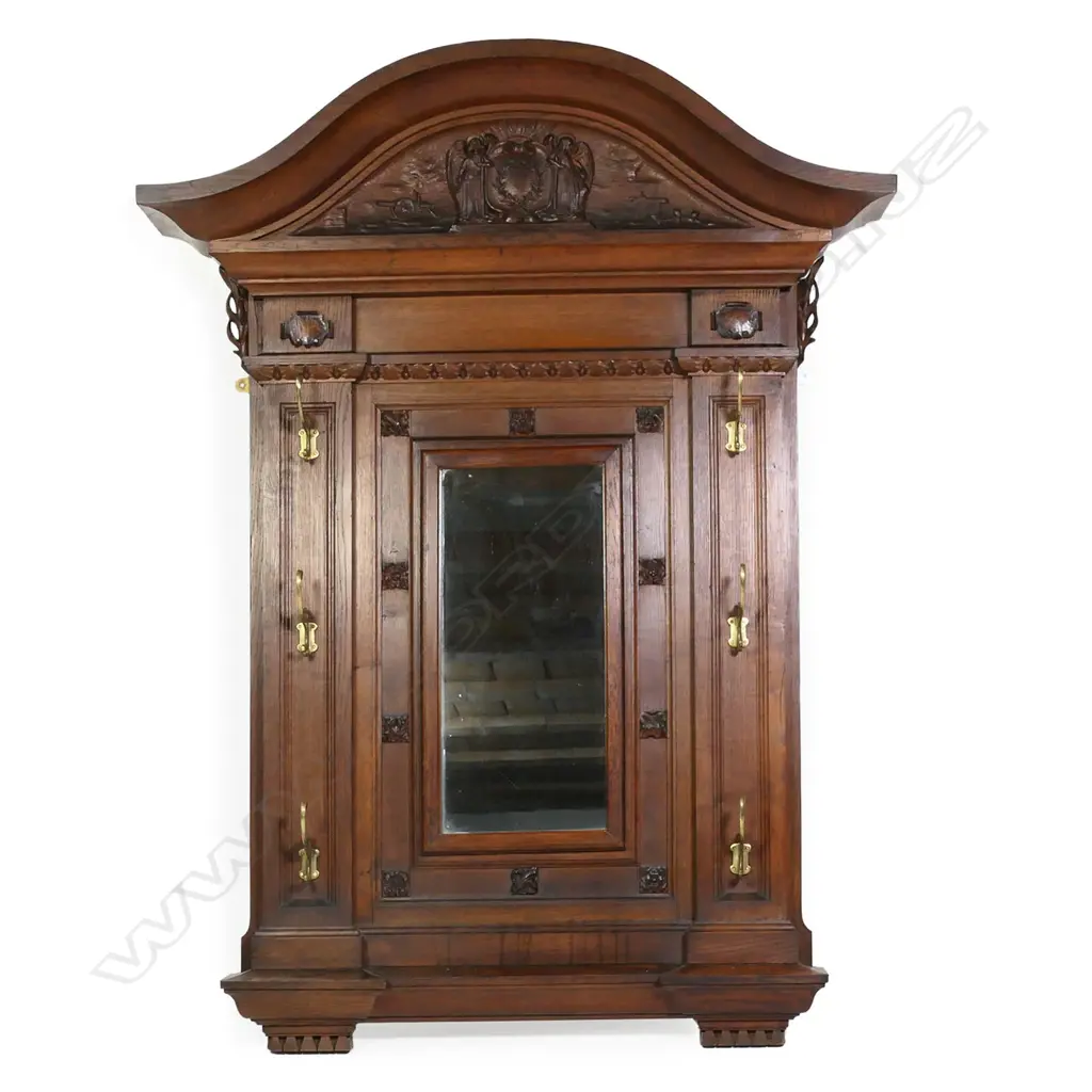 An oak commemorative coat/hat stand, Image 1++