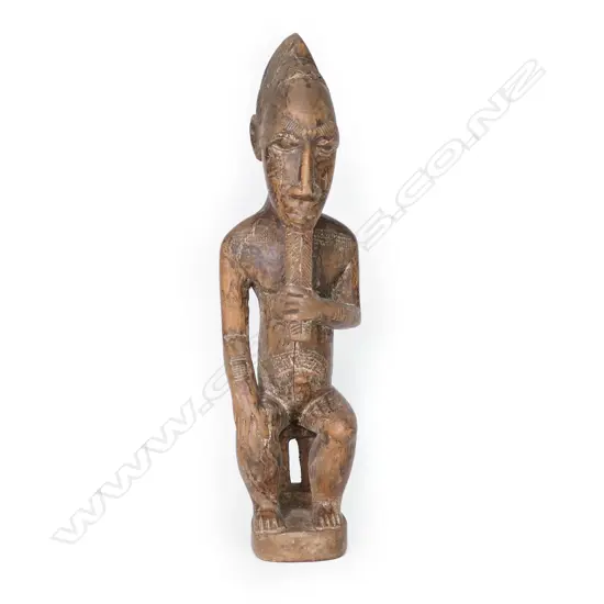 An African Baule, Ivory Coast carved wood figure,