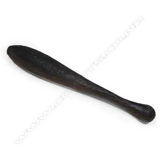 A wooden fern root beater (patu aruhe). Y21578