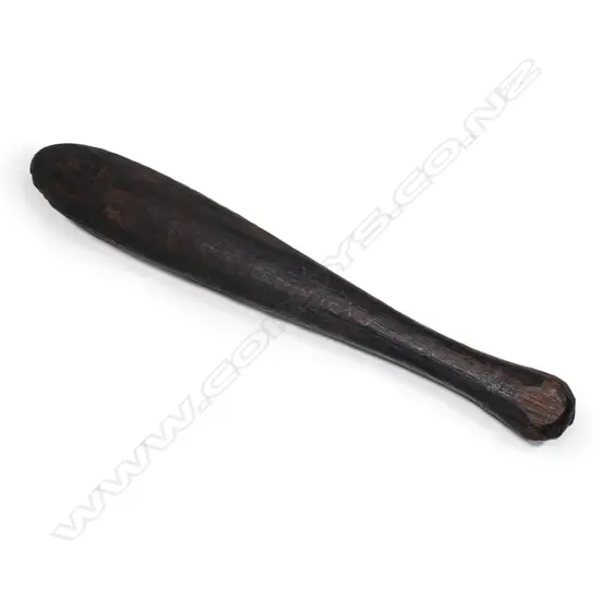 A wooden fern root beater (patu aruhe). Y21579.