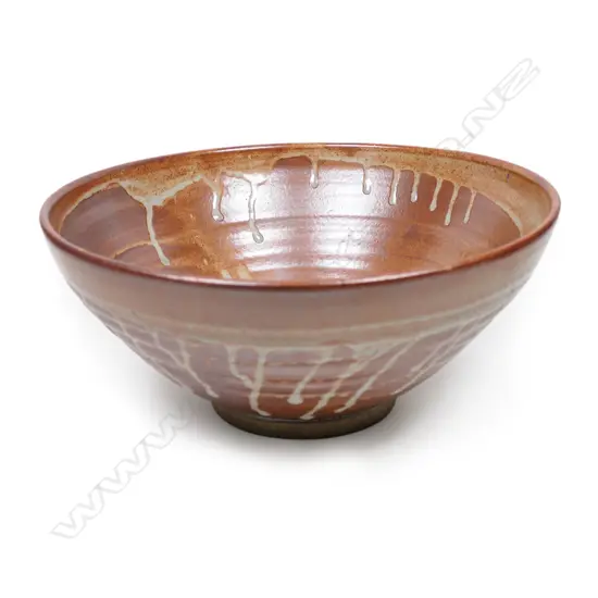 Peter Stichbury stoneware large flared bowl,