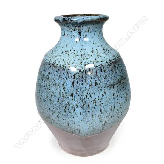 Peter Stichbury chun and tenmoku glazed vase,