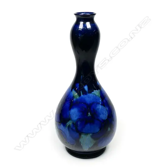 William Moorcroft (1872-1945) early Blue Pansy tall vase,
