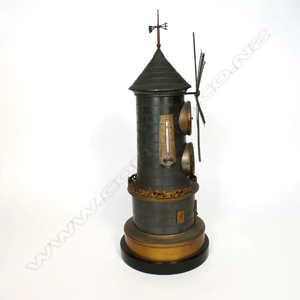 A French clock and barometer in the form of a windmill, Image 1++