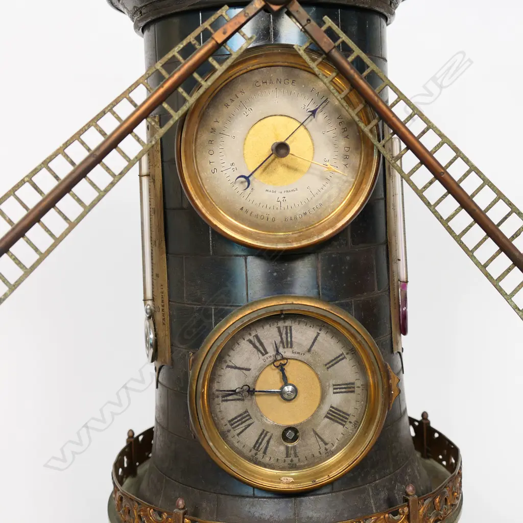 A French clock and barometer in the form of a windmill, Image 1++