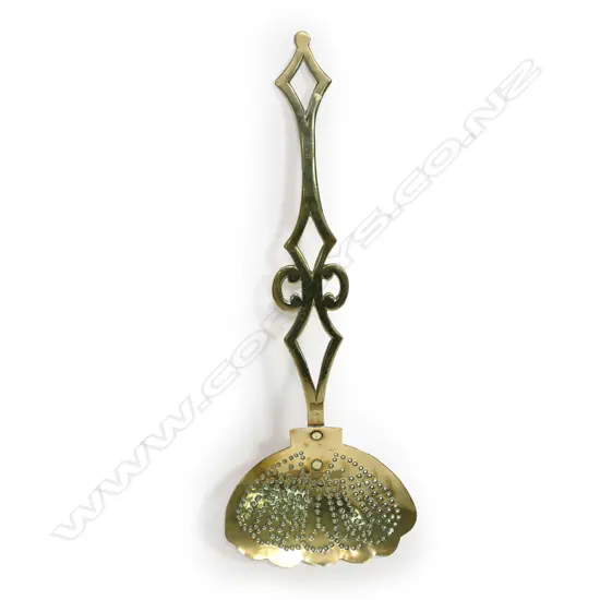 A George III brass skimmer,