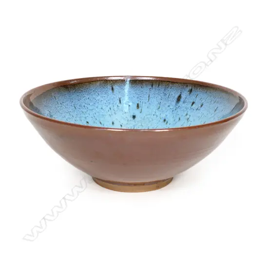 A Peter Stichbury large chun glazed flared bowl,