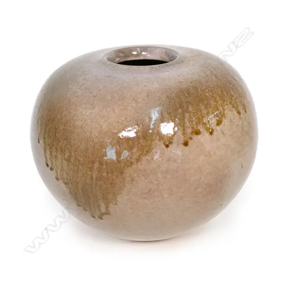A Paul Fisher large ovoid orb form vase,