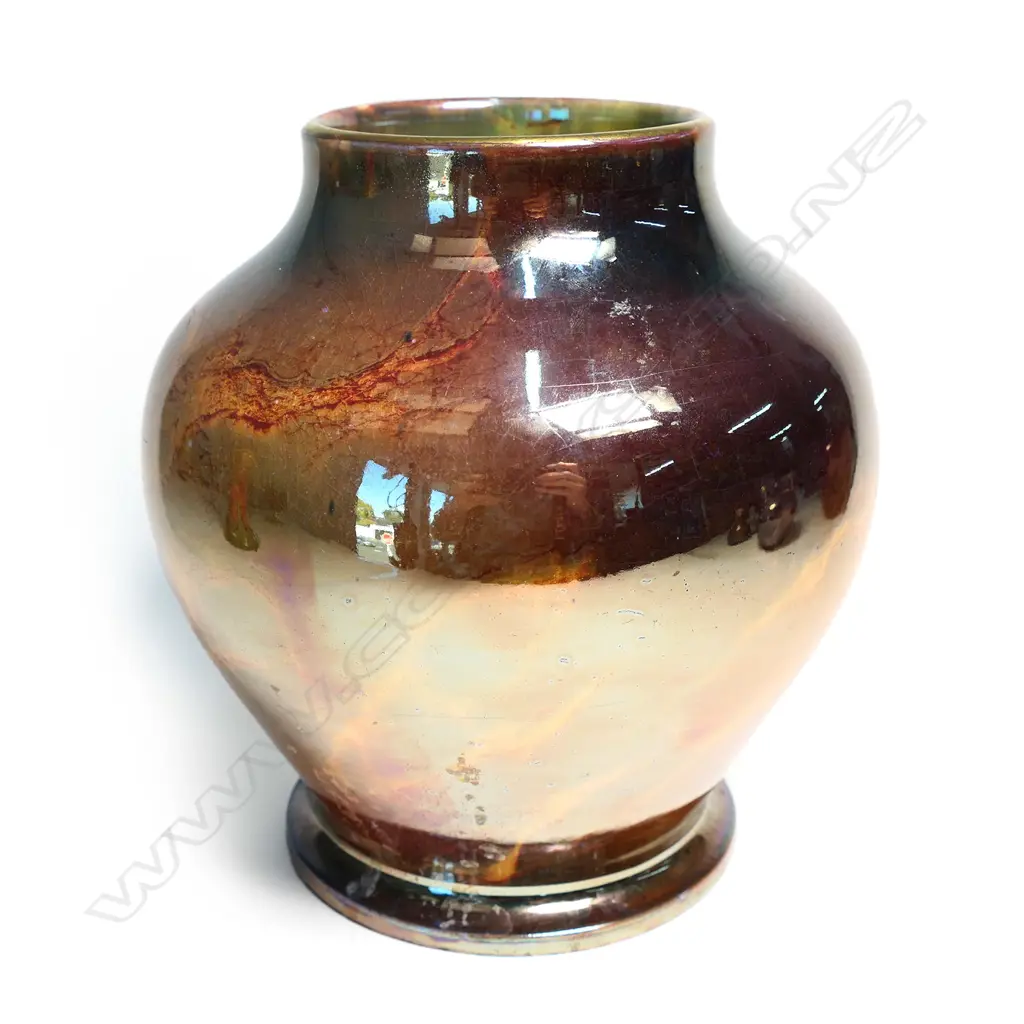WILKINSONS ORIFLAMME BALUSTER VASE, GOLDEN LUSTRE H.165mm Image 1++