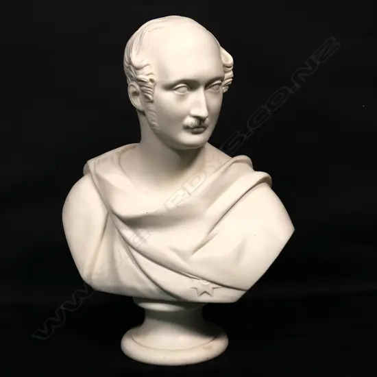 A Victorian Parian ware bust of Prince Albert by W.H Kerr & Co., Worcester,