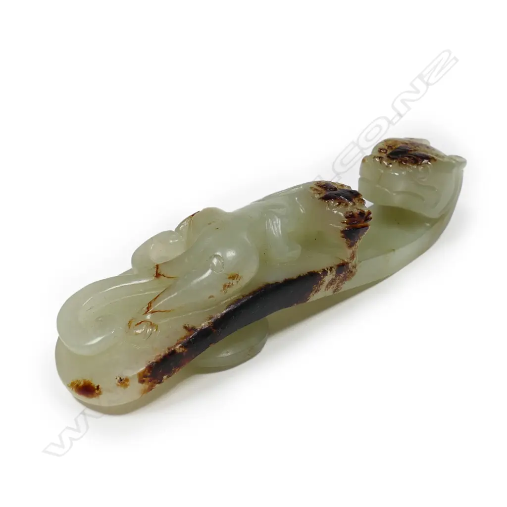 A quality Chinese jade carved buckle, Image 1++
