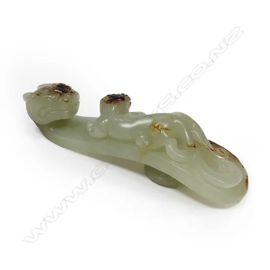 A quality Chinese jade carved buckle,