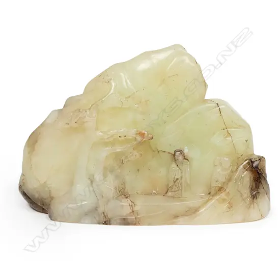 A Chinese carved jade scholars rock,