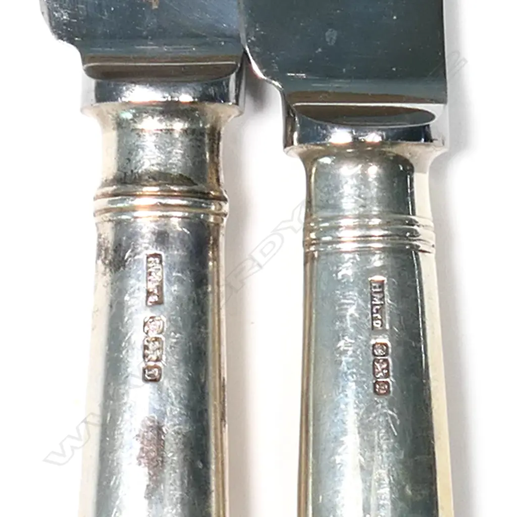 Twenty-four sterling silver handled knives, Sheffield 1978, Image 1++