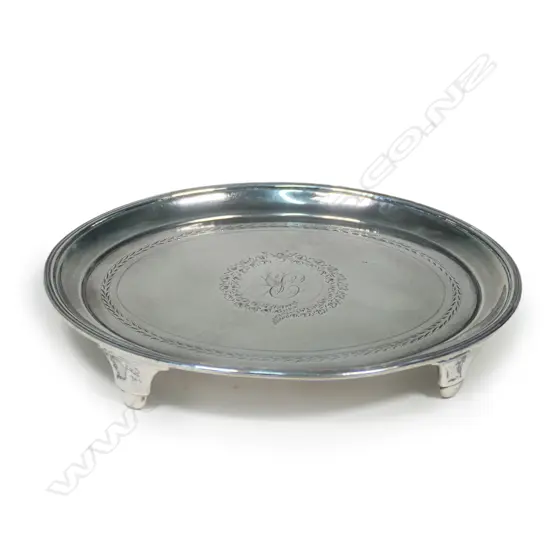 A George III silver teapot stand, Sheffield 1798 by George Eadon & Co.,