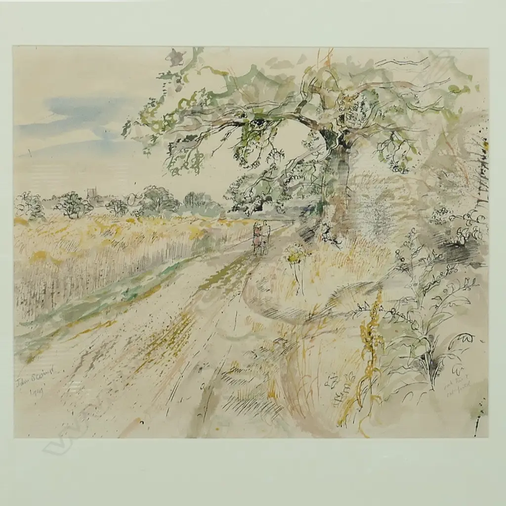 John Scorror O'Connor (UK 1913-2004), Oak Tree & Oat Field, Image 1++