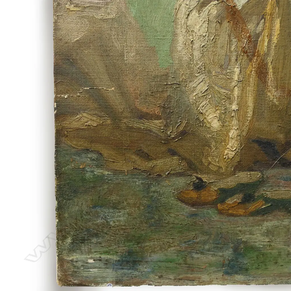 James Fraser Scott (1877-1932), Female Nude Posed on Couch, Image 1++