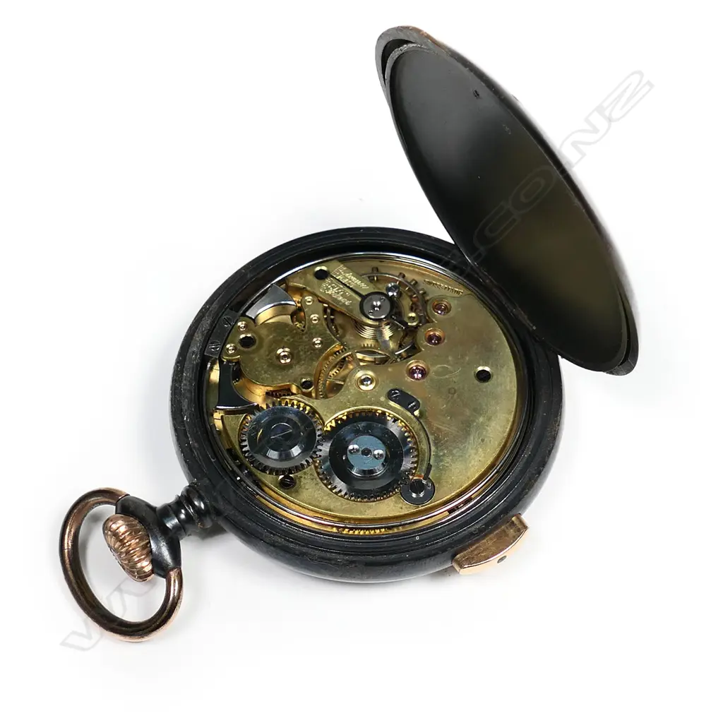 A gunmetal cased quarter repeater pocket watch, Image 1++