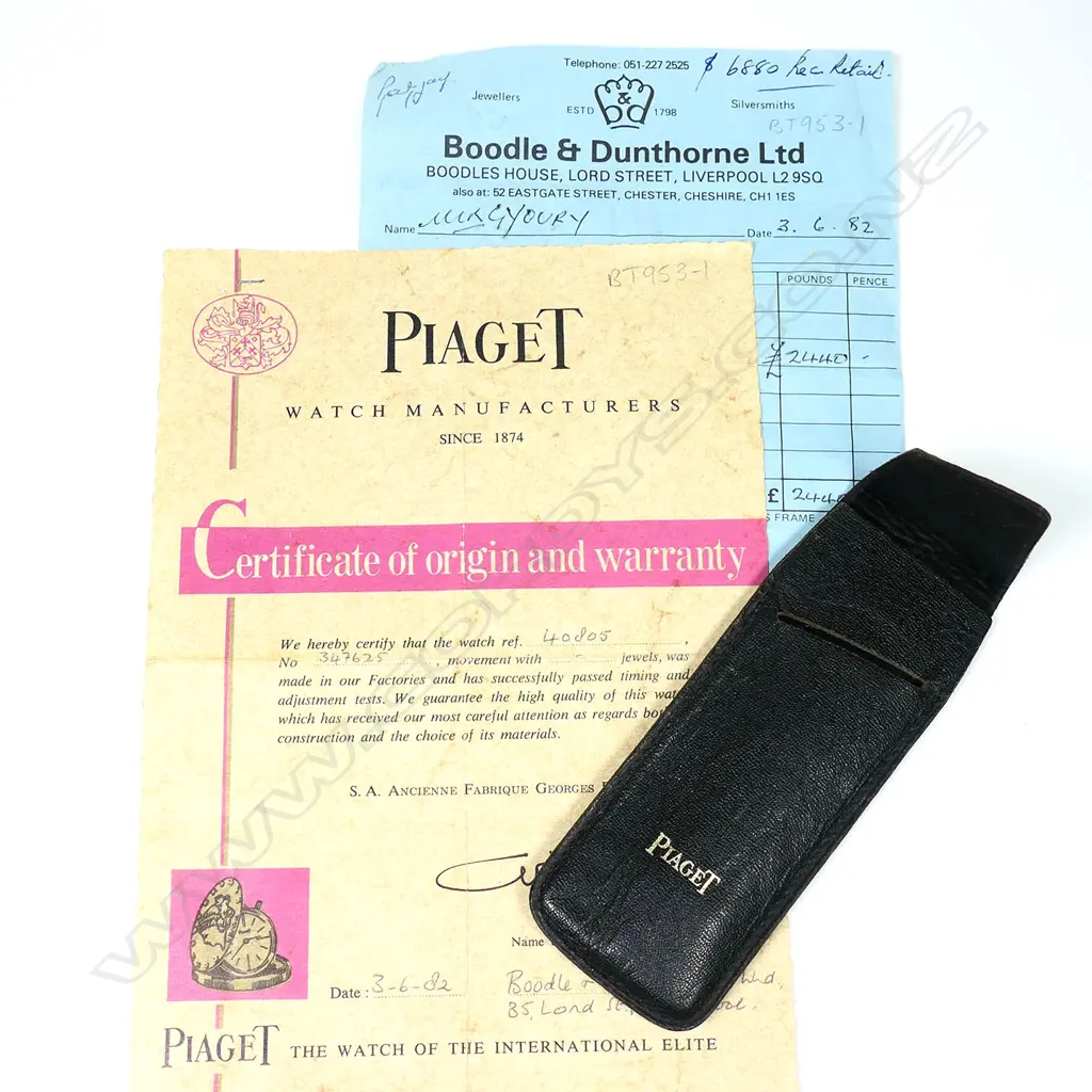 A vintage Piaget 18ct gold and diamond set ladies' watch, ref 40805, c.1982, Image 1++