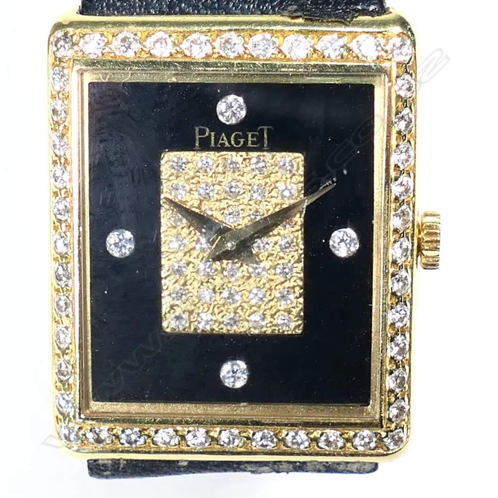 A vintage Piaget 18ct gold and diamond set ladies' watch, ref 40805, c.1982, Image 1++