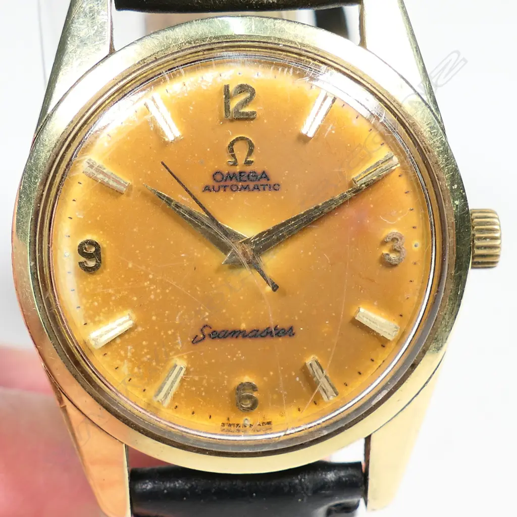 A vintage Omega Seamaster watch with ‘tropical’ dial, automatic movement, Image 1++