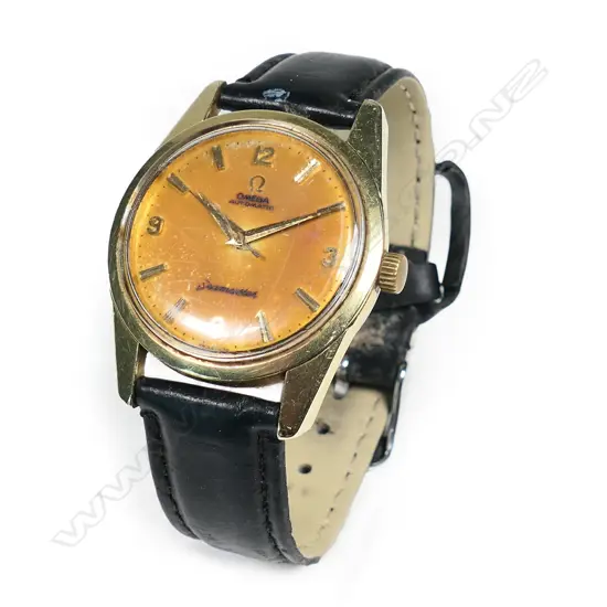 A vintage Omega Seamaster watch with ‘tropical’ dial, automatic movement,