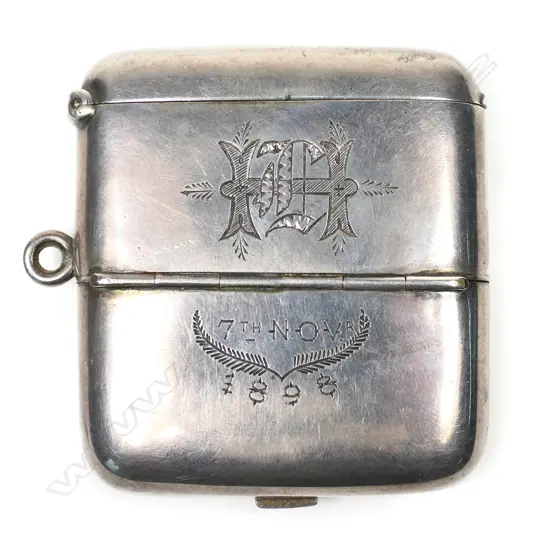 Victorian quality double sovereign case combination vesta,