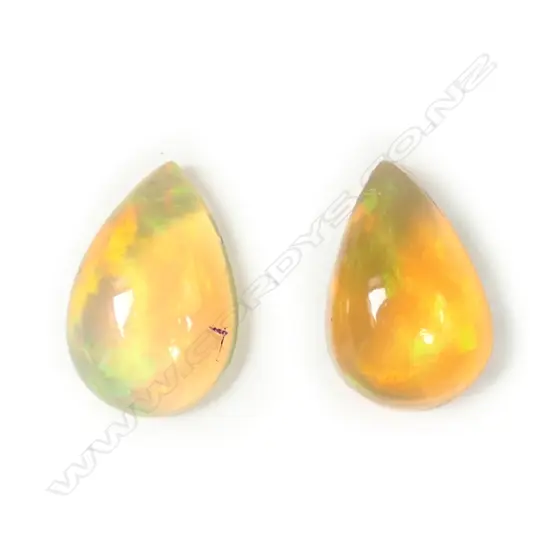 A pair natural opal gemstones,
