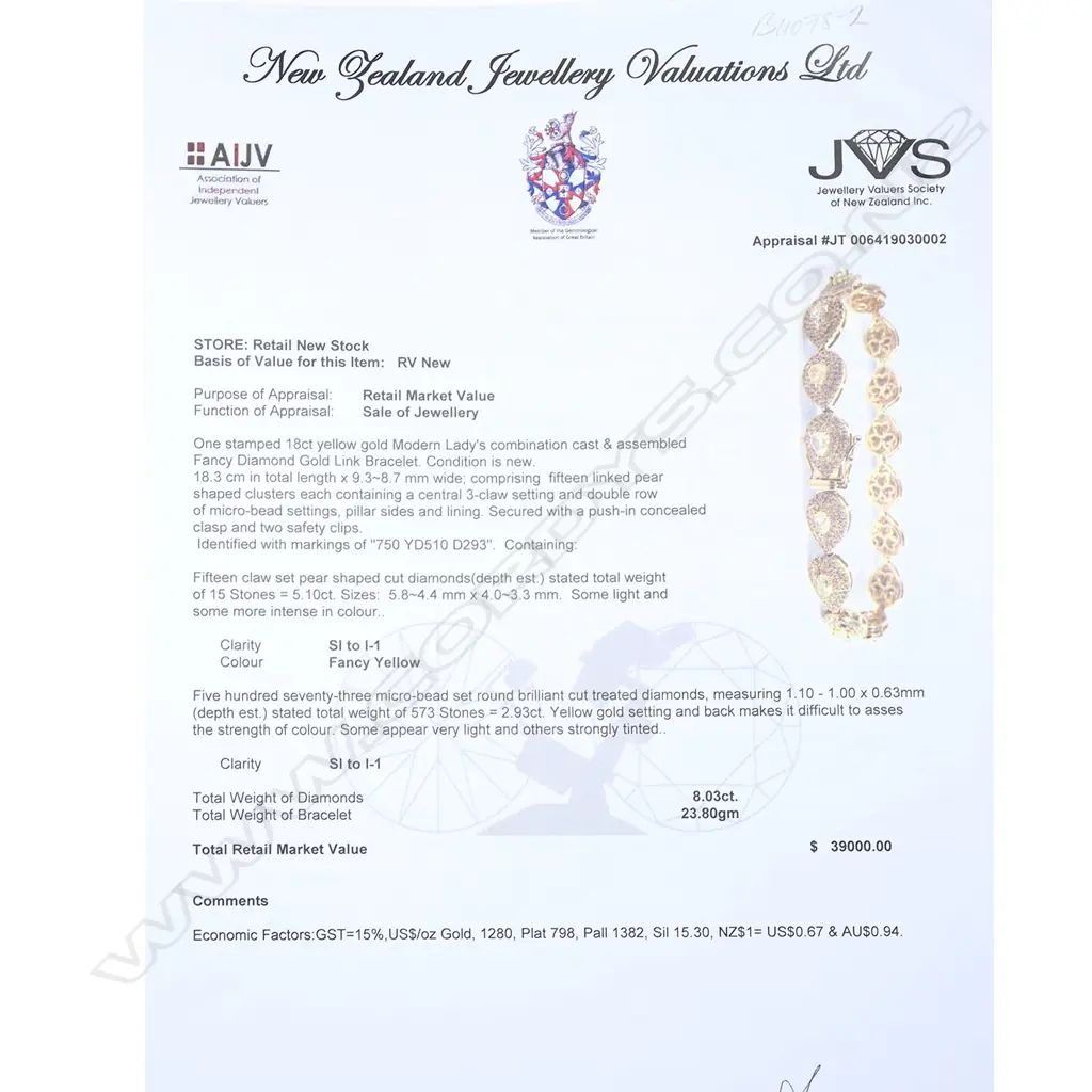 An 18ct yellow gold and yellow diamond multi cluster bracelet, Image 1++