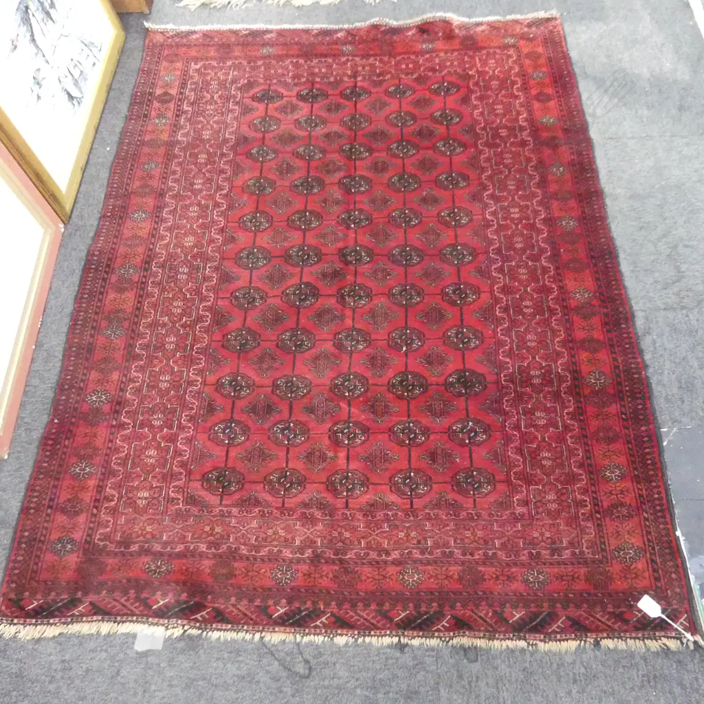 A fine old Turkoman hand knotted rug, Image 1++