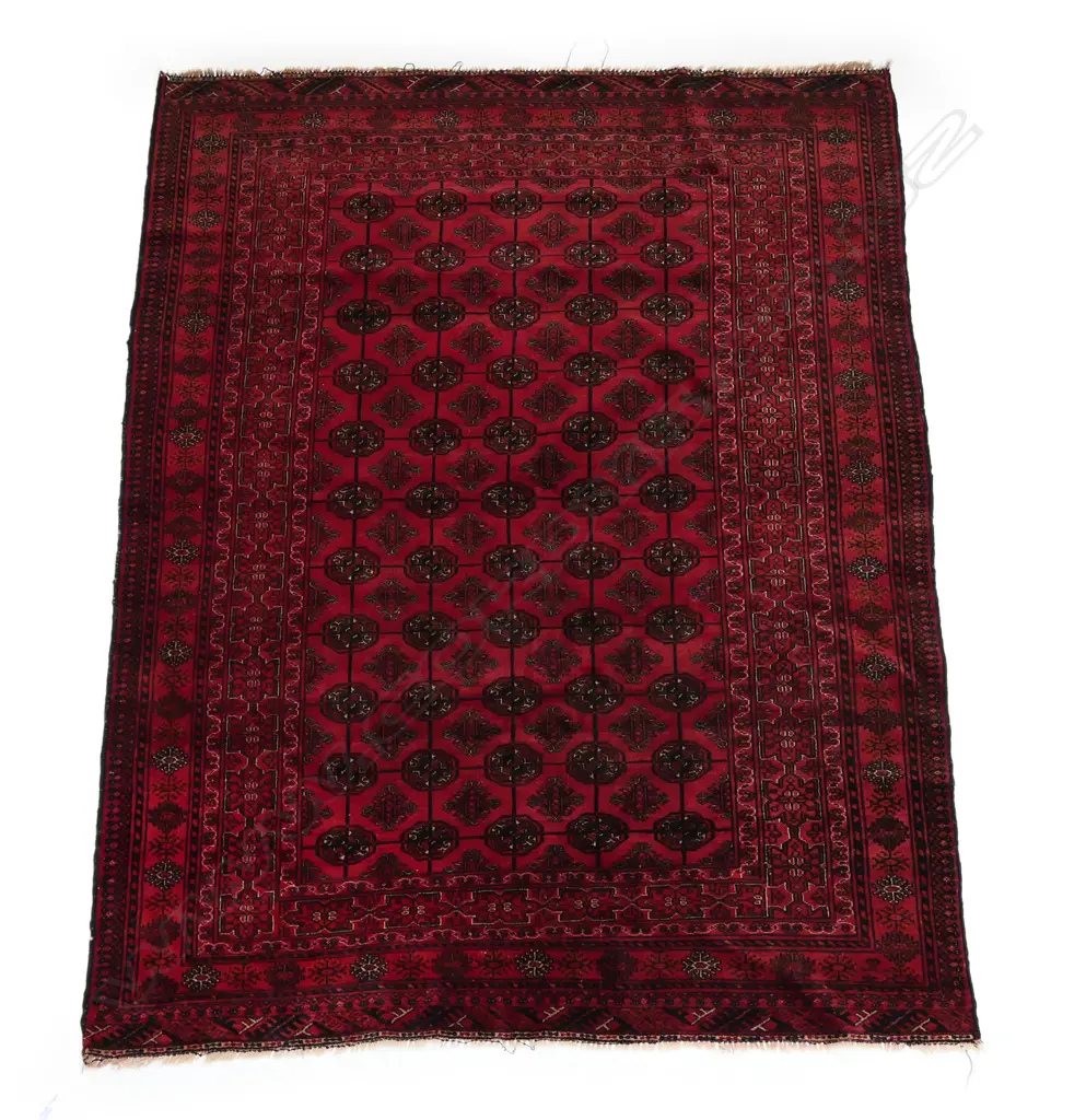 A fine old Turkoman hand knotted rug, Image 1++