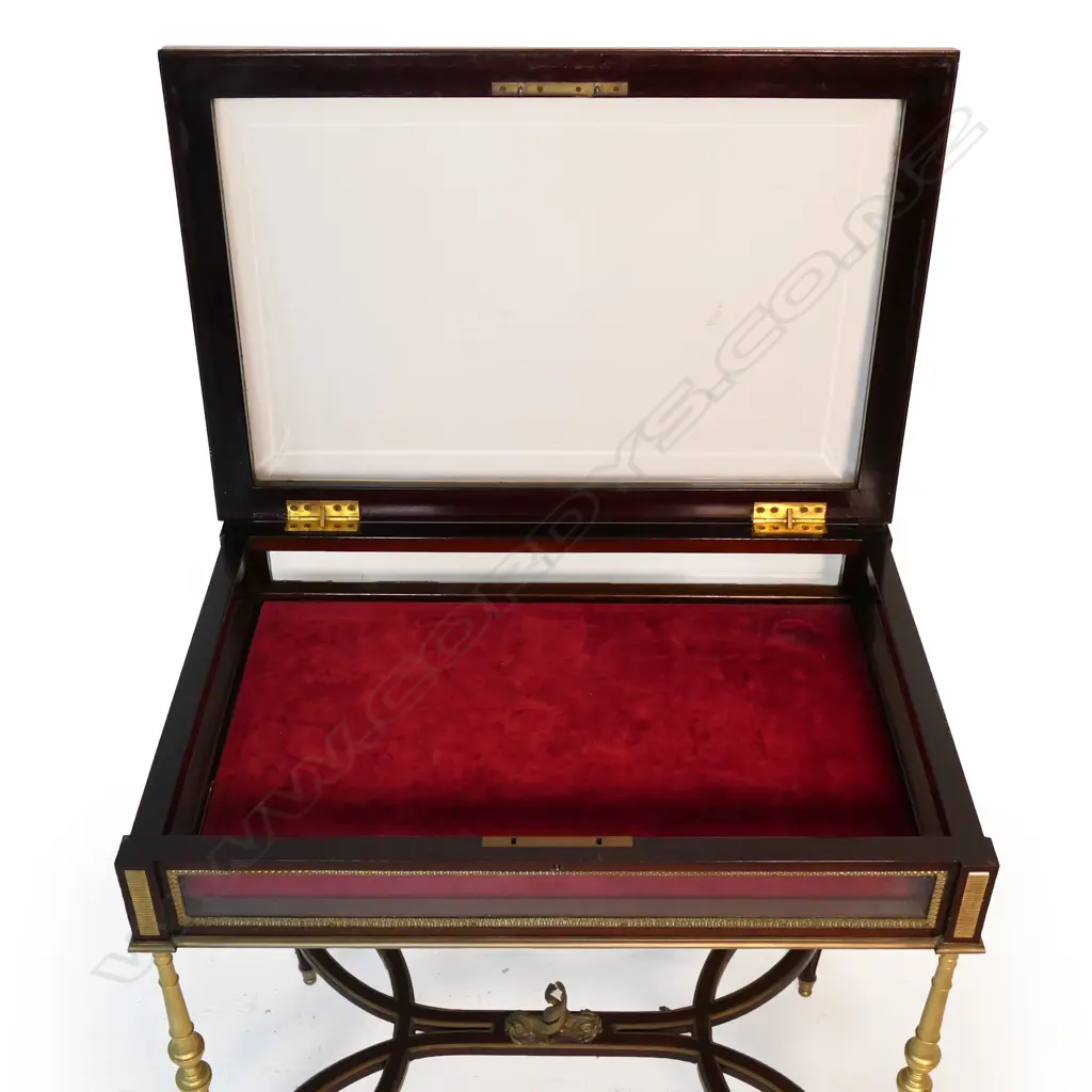 A Louis revival mahogany and ormolu bijouterie display table, Image 1++