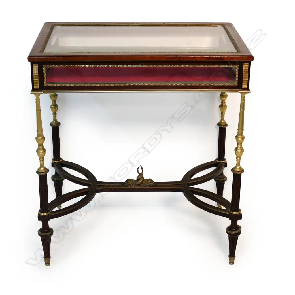 A Louis revival mahogany and ormolu bijouterie display table, Image 1++