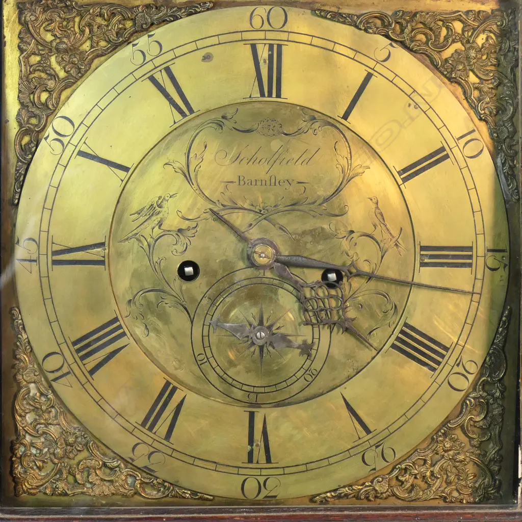 A George III oak long case clock, Image 1++