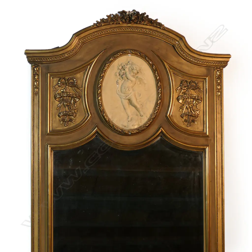 An impressive vintage French trumeau mirror, Image 1++